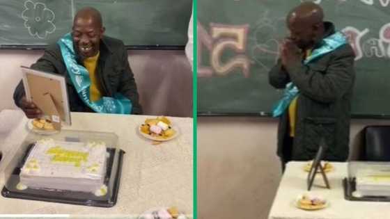 SA teacher arrives to birthday surprise in TikTok video, Mzansi hearts warmed by students' efforts