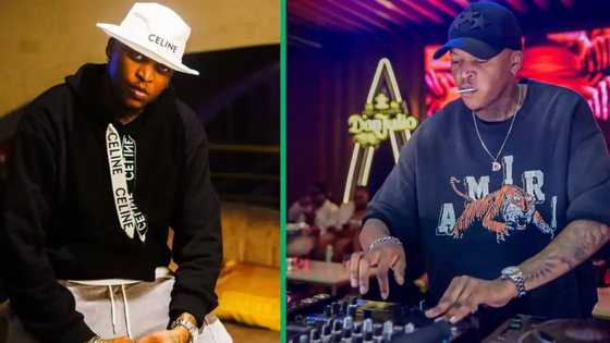 Netizens reacts to Oscar Mbo performing onstage with his father