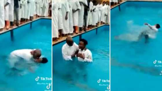 Baptism gone wrong: TikTok video shows priest almost drowning while trying to baptise a terrified woman