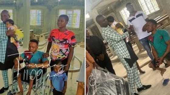 Physically challenged man who danced on his child’s dedication gets a wheelchair