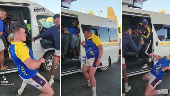 Mlungu rugby player wows teammates and Mzansi with trendy amapiano dance moves in viral TikTok video