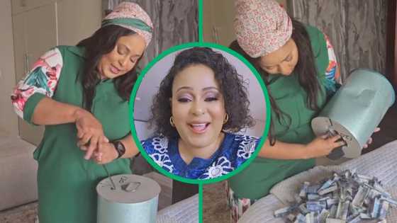 Mzansi actress Zimiphi Biyela cuts open her money container after falling on tough times in funny TikTok video