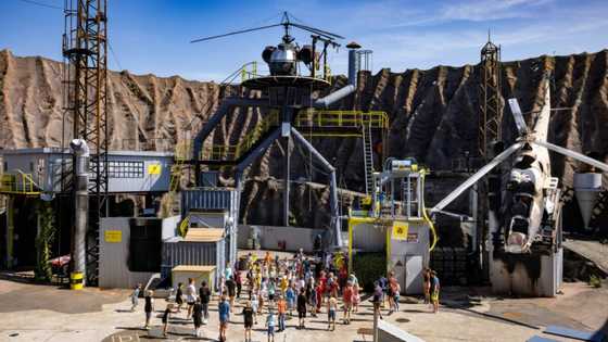 Strike-hit German stunt performers train kids during filming freeze