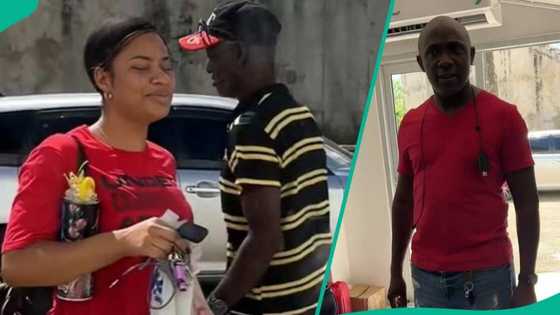 Boss laughs as employees mirror his outfit to work, wear shorts and red shirts