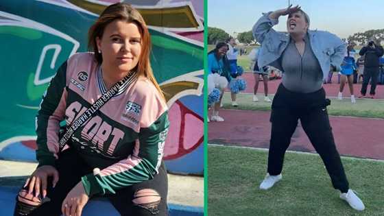 Woman twerks while engaged in dance battle against CPUT cheerleader