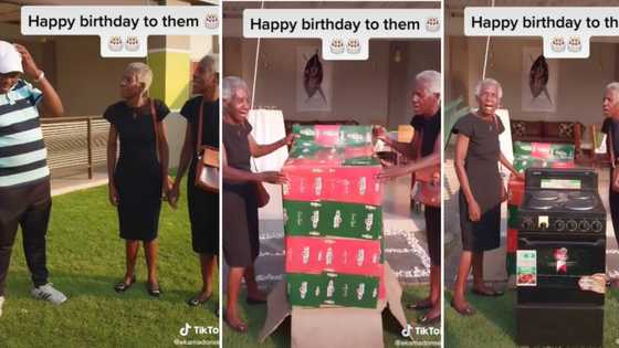 Identical gogo twins who speak in sync get surprised with bday present from kind man, SA peeps happy for them