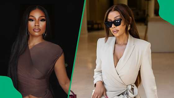 Bonang Matheba rocks stunning maxi dress in new pictures, SA impressed: "Very demure, very classy"