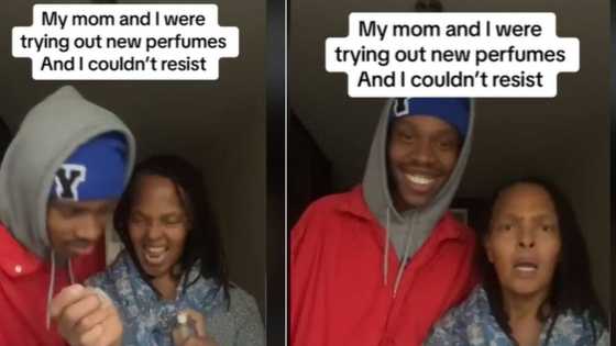 Son hopeful mom's new perfume will attract stepdad, TikTok video of mother floored by his wish amuses Mzansi