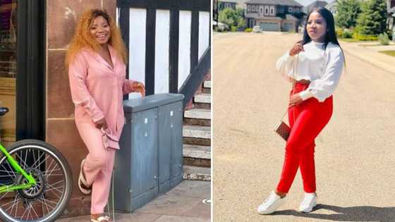 'MaGear' hitmaker Makhadzi goes viral after pics of 'lookalike' in wedding dress caused a frenzy online, SA reacts: "Whoever did her makeup will not enter heaven"