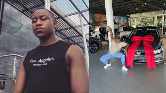 Grateful man rejoices as his prayers get answered, celebrates stylish new whip and Mzansi peeps clap