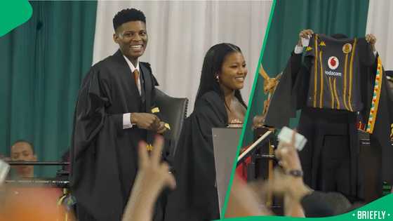 "Double celebration": Kaizer Chiefs fan carries team t-shirt to UKZN graduation stage, SA amused