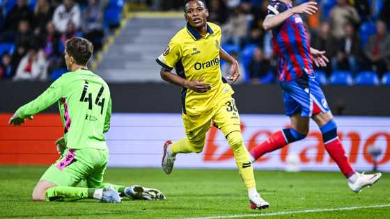 Relebohile Mofokeng celebrates Bafana Bafana call-up with goal in European competition