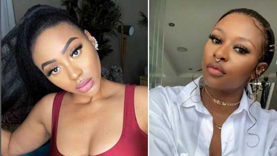 Video of DJ Zinhle and AKA'S bae Nadia Nakai hugging causes a buzz on Twitter: "One of them is pretending"