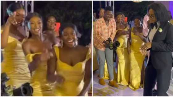 Suited up groomslady leaves wedding guests fully entertained on the dancefloor