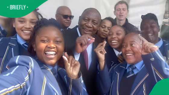 Cyril Ramaphosa joins schoolgirls in viral 'Clock it' TikTok trend, sparking mixed reactions online