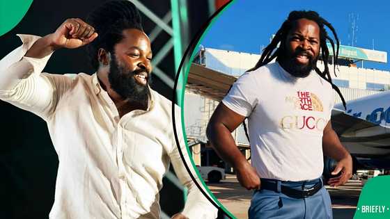 Big Zulu reacts to fan tattooing his face on her leg, SA reacts: "Ngathi le tattoo uLucky Dube"