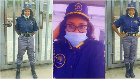 Lady who lost job due to Covid 19 works as security guard while studying for Master's, reveals challenges