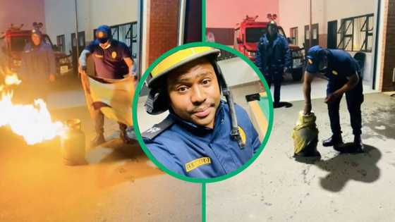 KZN firefighter's hot gas fire extinguishing video has South African women asking for his number