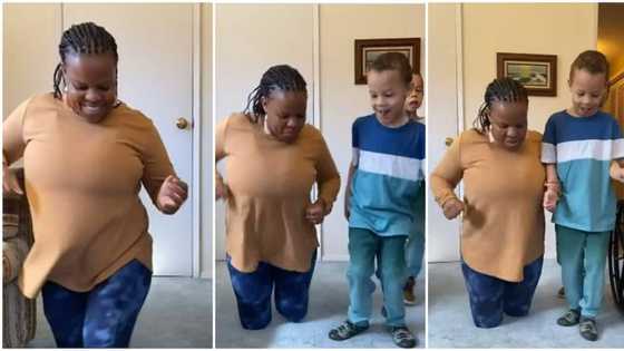 Disabled mum who is talented dances Jerusalema by Master KG, she vibes nicely with her kids in viral video