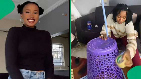 "Lowkey creative": Woman turns laundry basket into Christmas tree, SA impressed