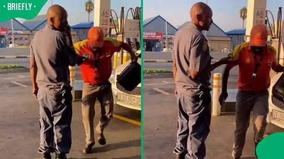 “Master Never Disappoints”: Mzansi React as Cop is left speechless by petrol attendant’s Zep dance