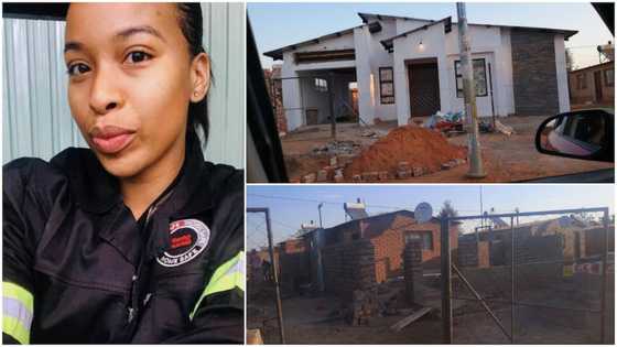 Lady who vowed to build her mother a house fulfils the promise, uses her salary to do it, shares photos