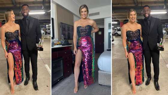 Rachel Kolisi misbehaving and being a fan girl, stuns Mzansi in gorgeous dress