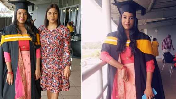 "Proud mama bear": Hard-working single mother celebrates daughter's graduation