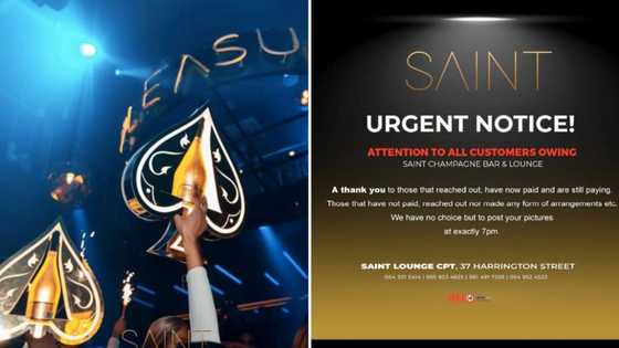 Popular Cape Town club names and shames customers owing them money for booze, SA reacts: "Balling on credit"