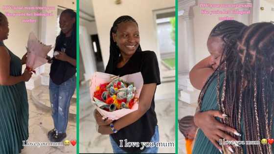 Stepdaughter receives money bouquet from stepmum, makes South Africa weep with joy on TikTok