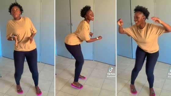 Tsonga woman wearing tights leaves Mzansi gasping for air with speedy dance moves: "Sis got natural Xibelani"