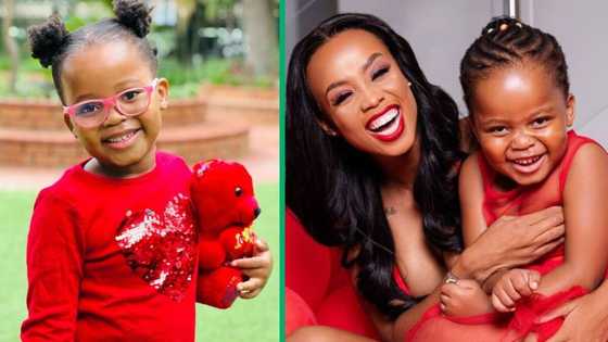 Ntando Duma's daughter Sbahle shares word of the day, Mzansi gushes over Ntando's mothering skills