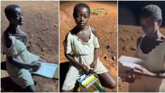 “I want to become a doctor” - Girl spotted learning under solar streetlight in Ghana reveals in emotional video
