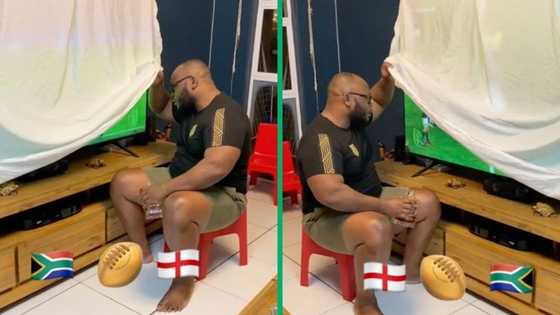 TikTok video of man watching Rugby World Cup semi-final with TV covered goes viral