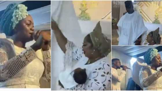 Emotional moment shows woman, 50, who gave birth for the 1st time thanking God