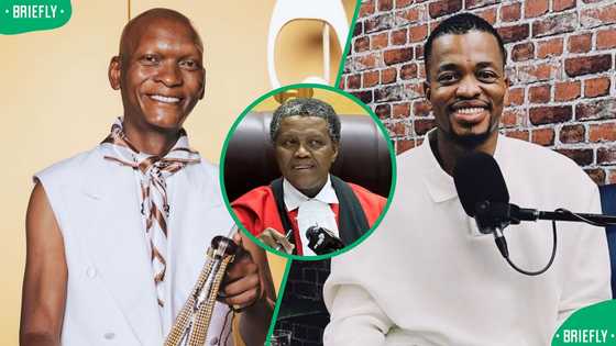 Warren Masemola stars in Mpho Popps’ skit recreating the Senzo Meyiwa trial