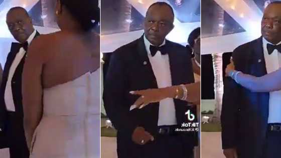 Madala spots woman twerking at wedding party, Mzansi left howling over his disapproving reaction