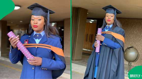 "The future is bright": Proud police officer rocks uniform to her graduation, SA impressed
