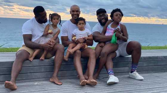 Siya, JP and Tendai pose with their daughters, "We are ready for ya’ll!"