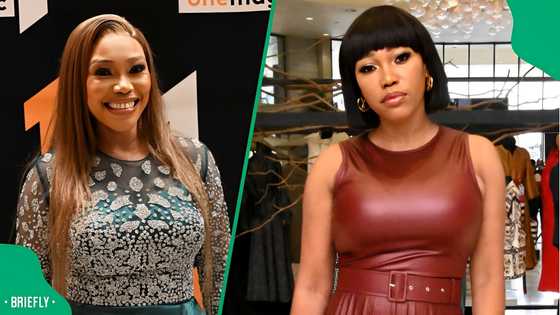 Sonia Mbele makes a very leggy display in hot picture, Mzansi can't get enough: "Always on point"
