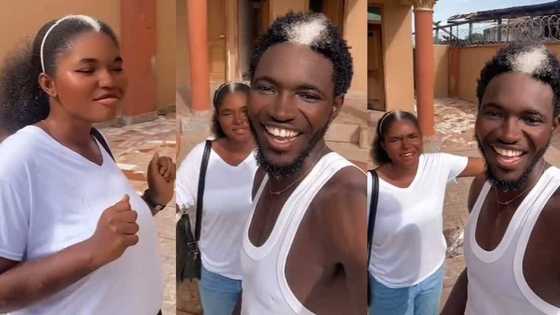 Siblings show off identical streak of grey hair, TikTok users amazed by viral video: "Great bloodline"