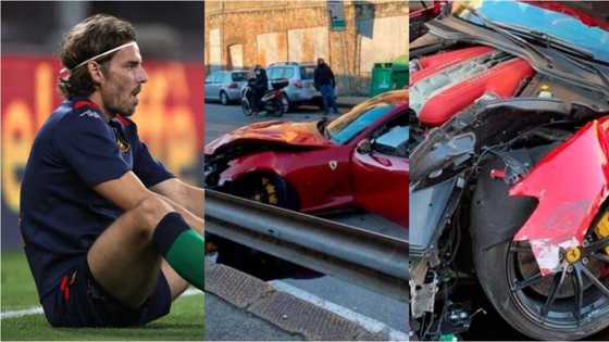 Italian star cries out after car wash attendant wrecks his Ferrari 812