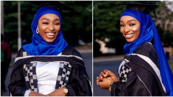 Inspiring lady earns Computer Science master's degree from UG; many react to her grad photos