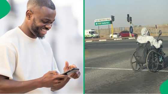 "O batla RAF": Johannesburg guy in a wheelchair navigates peak traffic like a pro, SA stunned