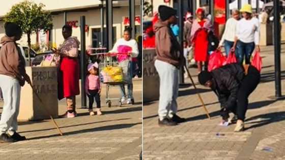 TikTok video of woman acting blind and dropping R100 notes as prank exposes people's greedy tendencies