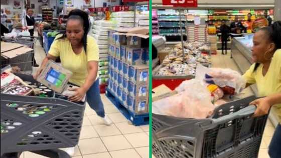 Woman wins Pick 'n Pay trolley dash at Mayfield Square, TikTok video of picks impress Mzansi