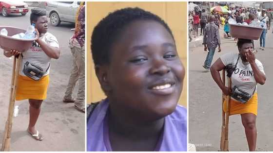 Amputee who sells water for a living shares her touching life story