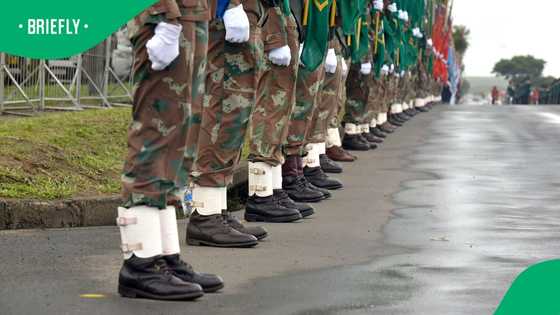 SANDF members ride through fire on bikes, South Africans roast them