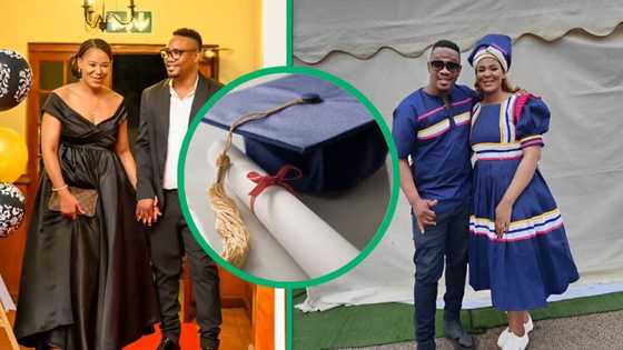 Man honoured to hood wife during graduation ceremony, SA envious: "Love is beautiful"