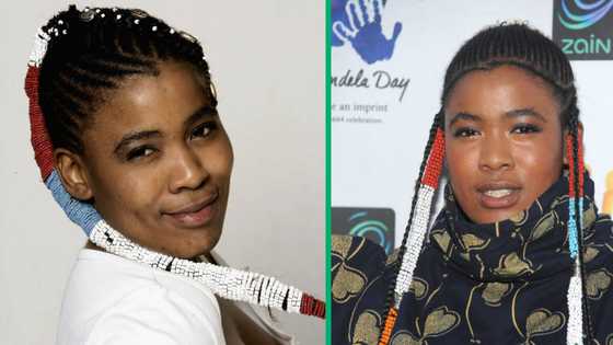 Singer Thandiswa Mazwai did a Kata1 with young girl at the garage: "Remembering my karate days"